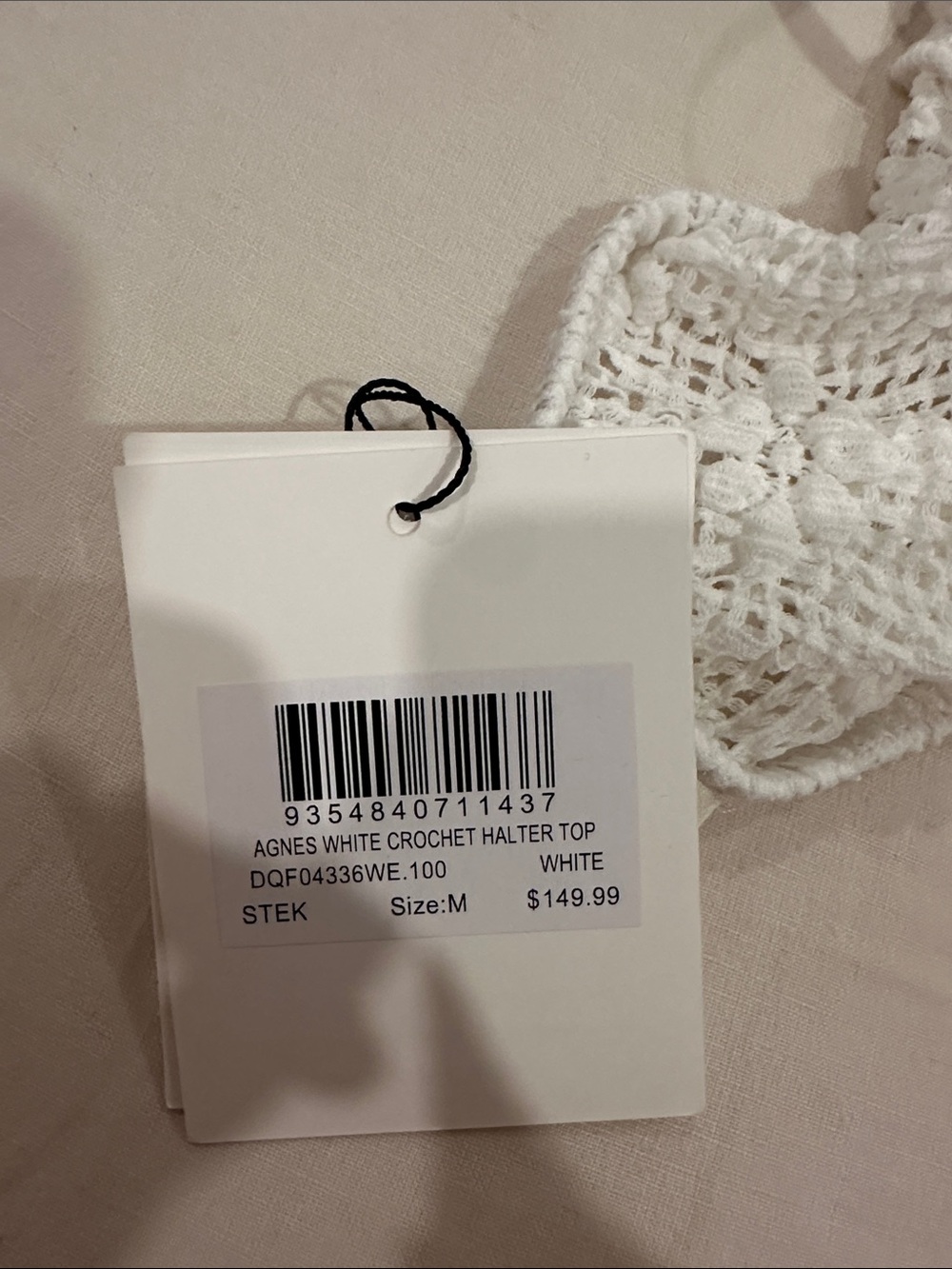 DISSH White Crochet Halter Tank Top - Picture 7 of 7
